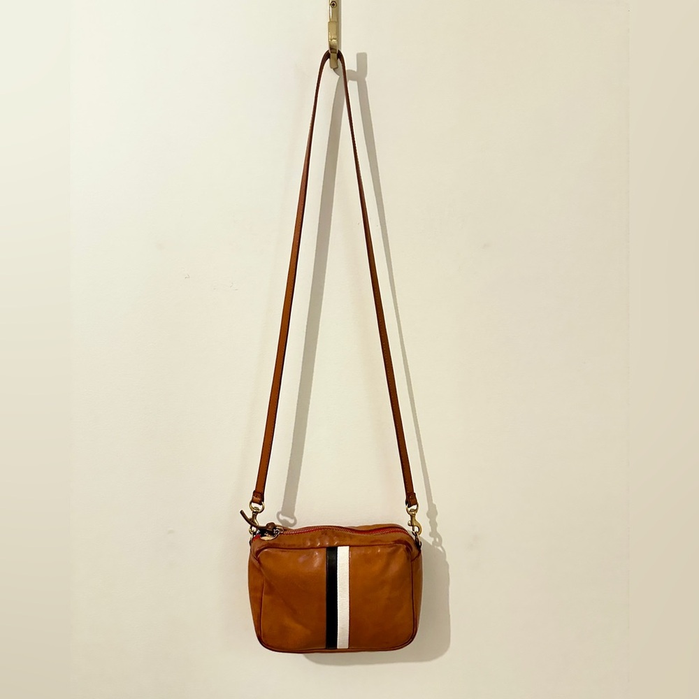 Clare V. MIDI SAC natural with stripes + strap
